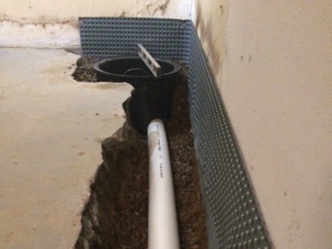 Une pompe de drainage de sous-sol